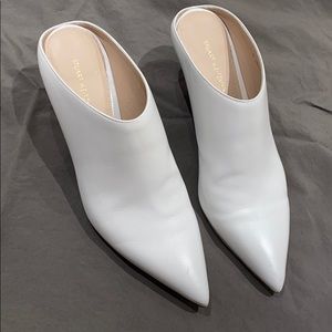 Stuart Weitzman white leather pumps